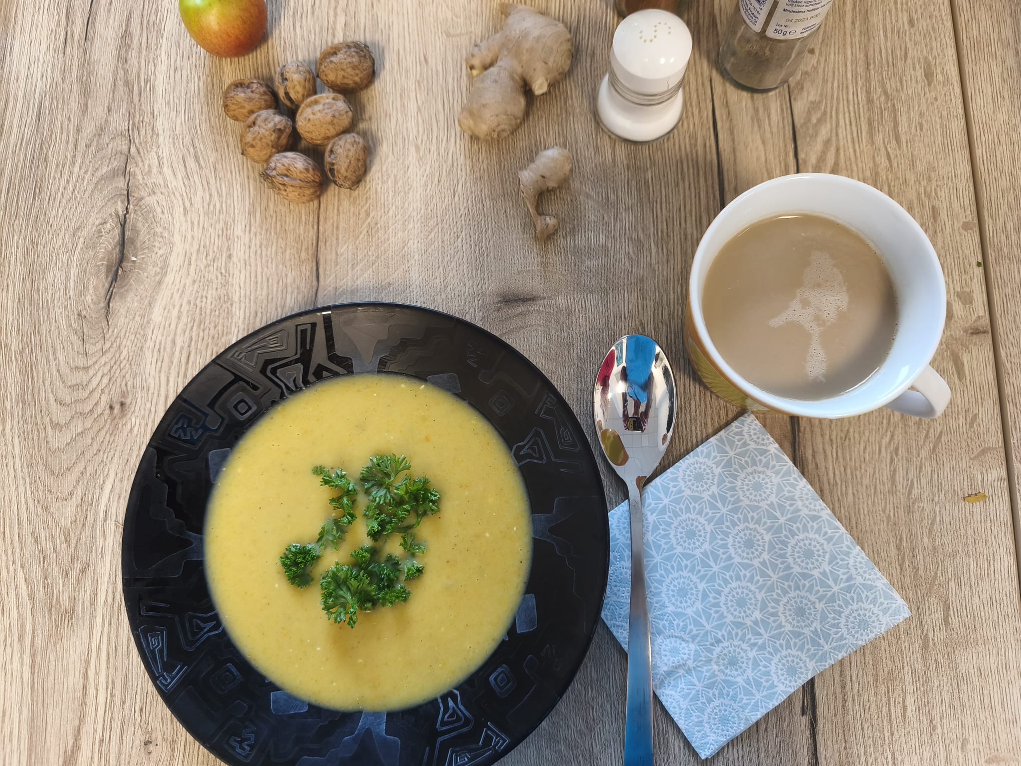 Wir kochen Kürbissuppe